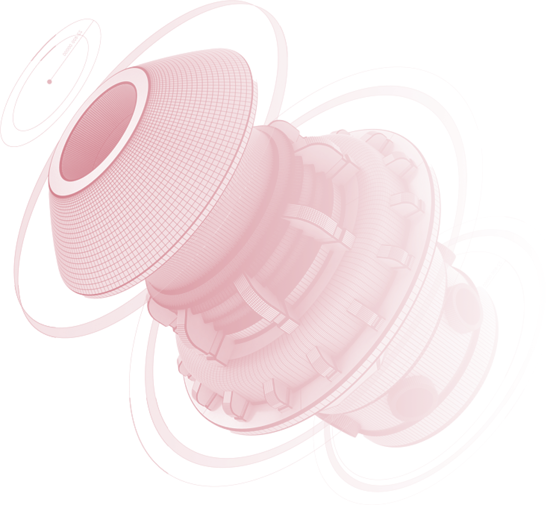 Red curved mesh version 2